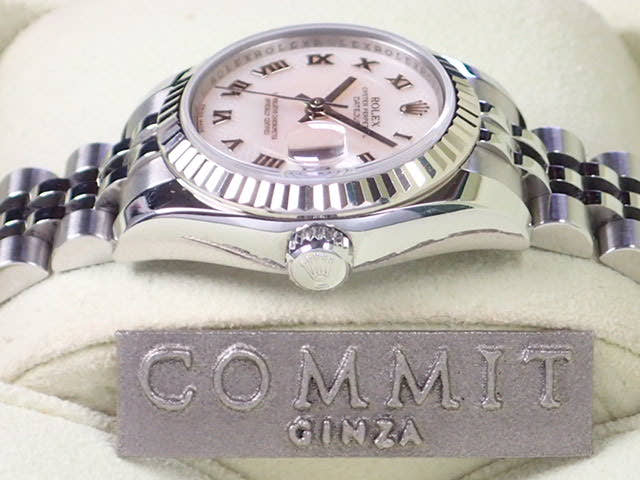 ロレックス デイトジャスト Ref.179174NRD デコレーションピンクシェル文字盤 中古 datejust-34 ジュビリーブレスレット