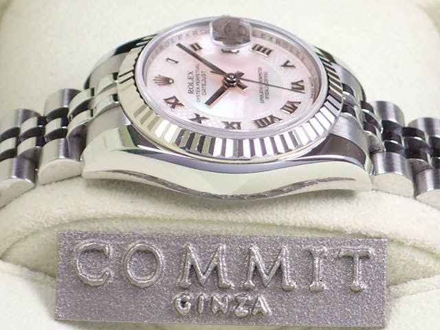 ロレックス デイトジャスト Ref.179174NRD デコレーションピンクシェル文字盤 中古 datejust-34 ジュビリーブレスレット
