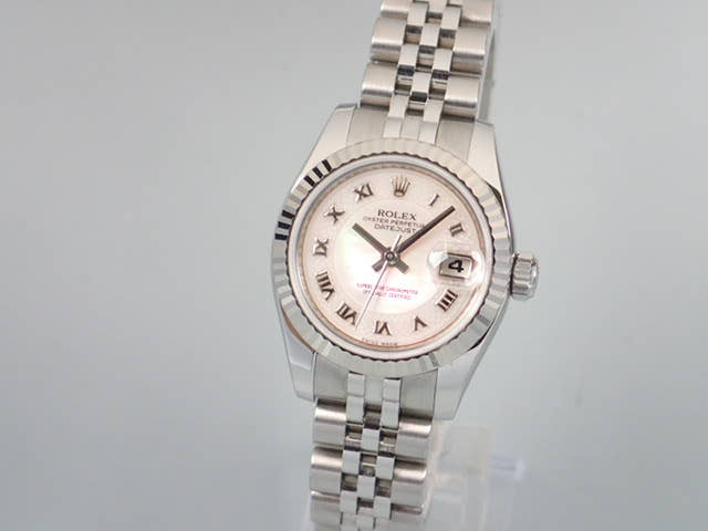 ロレックス デイトジャスト Ref.179174NRD デコレーションピンクシェル文字盤 中古 datejust-34 ジュビリーブレスレット