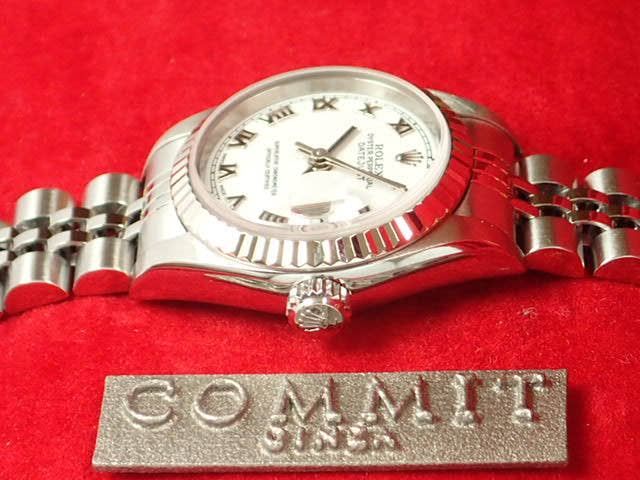 ロレックス デイトジャスト Ref.79174 ホワイトローマン文字盤 中古 datejust-35 ジュビリーブレスレット