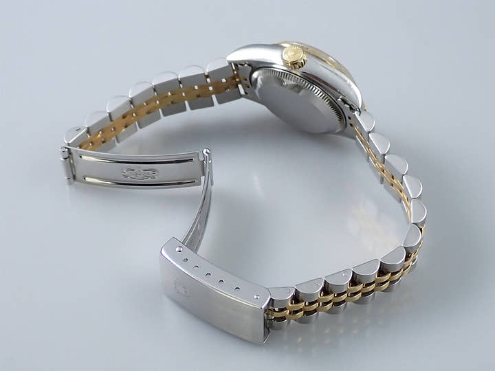 ロレックス デイトジャスト Ref.69173 ステンレススチール/イエローゴールド ブルージェダイト文字盤 ジュビリーブレスレット