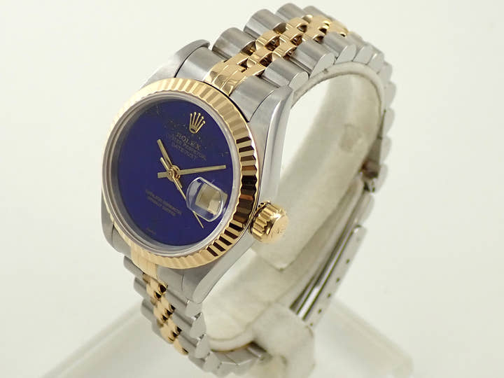 ロレックス デイトジャスト Ref.69173 ステンレススチール/イエローゴールド ラピスラズリ文字盤 ジュビリーブレスレット