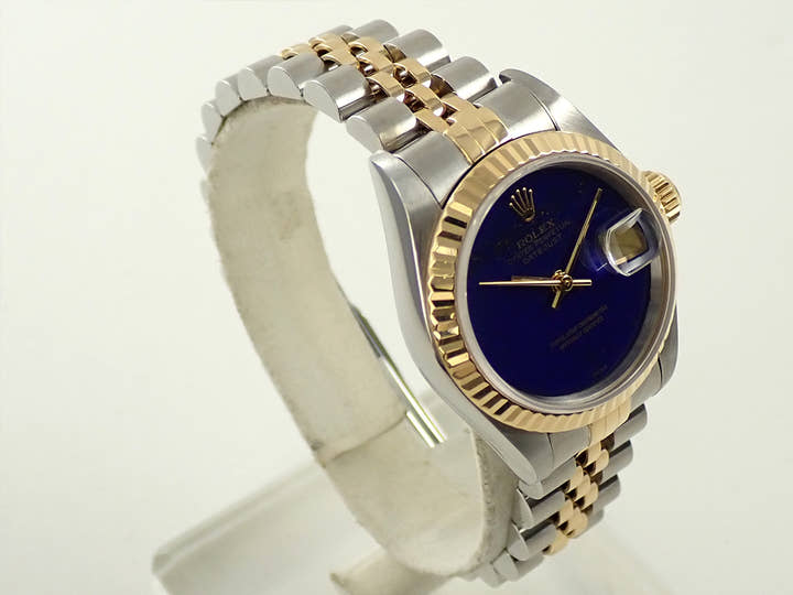 ロレックス デイトジャスト Ref.69173 ステンレススチール/イエローゴールド ラピスラズリ文字盤 ジュビリーブレスレット
