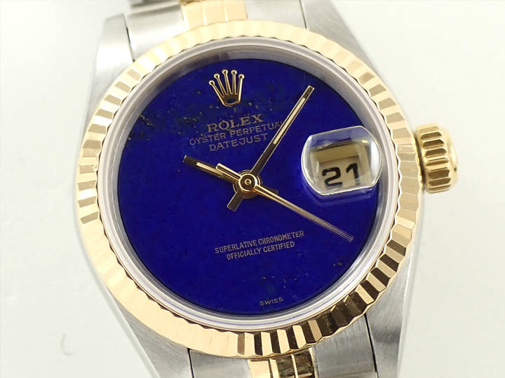 ロレックス デイトジャスト Ref.69173 ステンレススチール/イエローゴールド ラピスラズリ文字盤 ジュビリーブレスレット