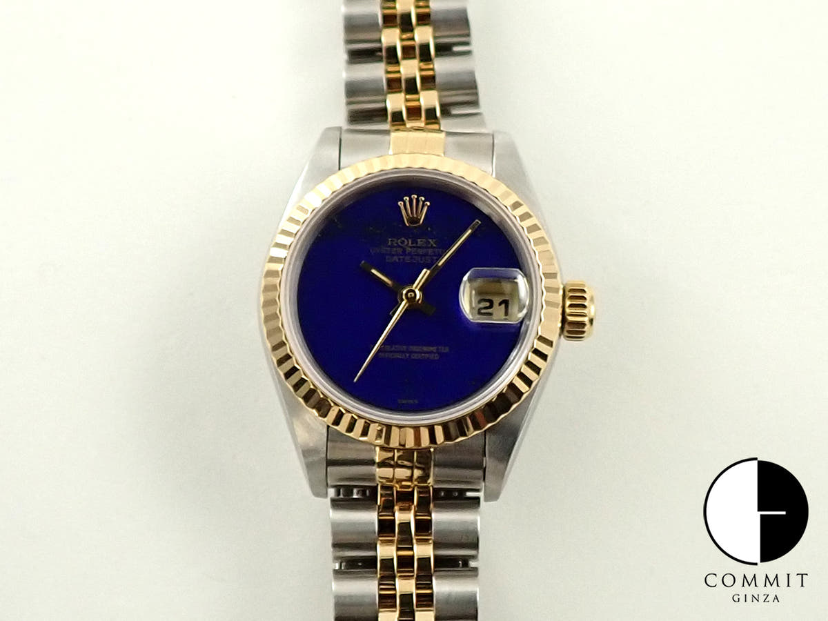 ロレックス デイトジャスト Ref.69173 ステンレススチール/イエローゴールド ラピスラズリ文字盤 ジュビリーブレスレット