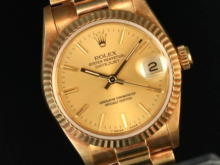 ロレックス デイトジャスト Ref.68278 イエローゴールド シャンパン文字盤 ジュビリーブレスレット