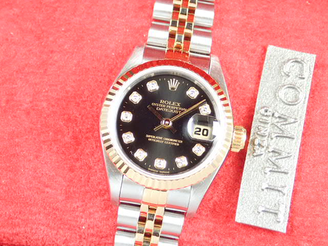 ロレックス デイトジャスト Ref.69173G ブラック文字盤 中古 datejust-45 ジュビリーブレスレット