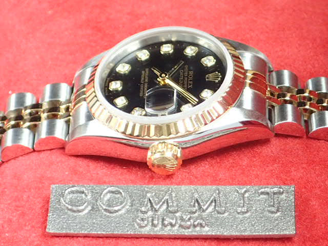ロレックス デイトジャスト Ref.69173G ブラック文字盤 中古 datejust-45 ジュビリーブレスレット