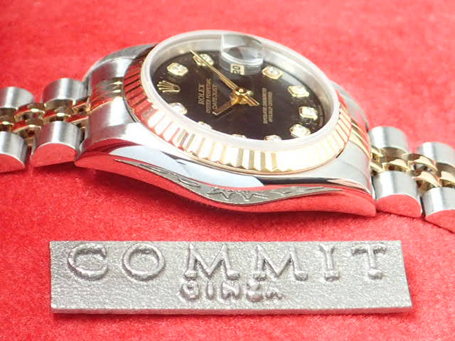 ロレックス デイトジャスト Ref.69173G ブラック文字盤 中古 datejust-45 ジュビリーブレスレット