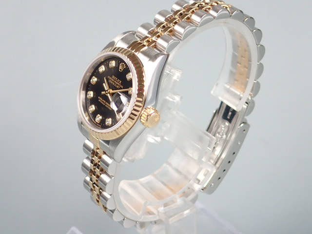 ロレックス デイトジャスト Ref.69173G ブラック文字盤 中古 datejust-45 ジュビリーブレスレット