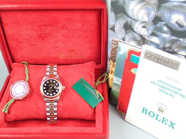 ロレックス デイトジャスト Ref.69173G ブラック文字盤 中古 datejust-45 ジュビリーブレスレット