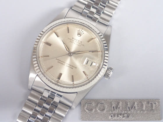 Pre-owned Rolex Datejust Ref. 1601 with silver dial and Jubilee bracelet (datejust-4).