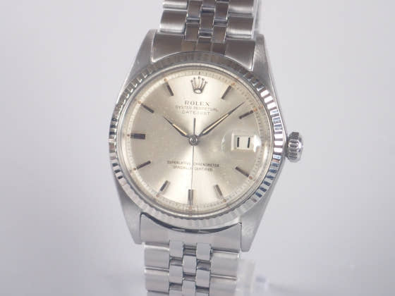Pre-owned Rolex Datejust Ref. 1601 with silver dial and Jubilee bracelet (datejust-4).