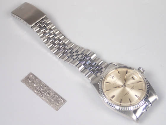 Pre-owned Rolex Datejust Ref. 1601 with silver dial and Jubilee bracelet (datejust-4).