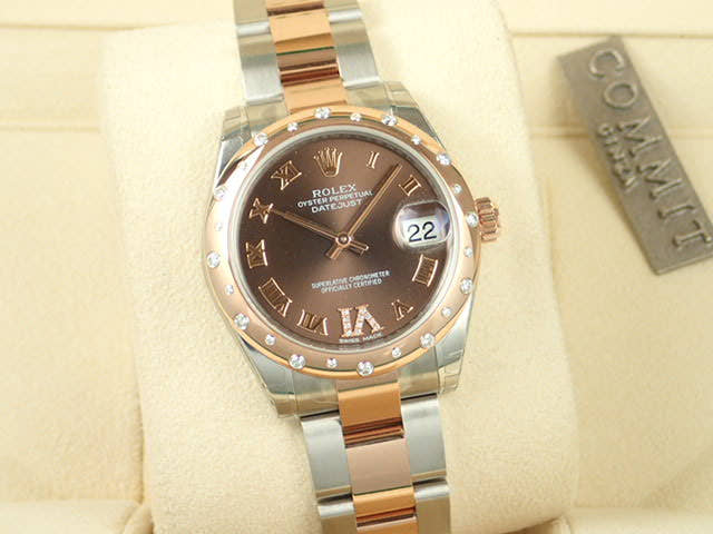 ロレックス デイトジャスト Ref.178341 チョコレートブラウンローマVIダイヤ文字盤 未使用 datejust-59
