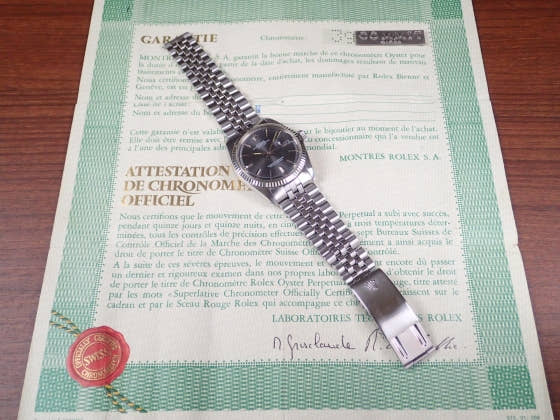 Pre-owned Rolex Datejust Ref. 1601 with gray dial and Jubilee bracelet (datejust-5).