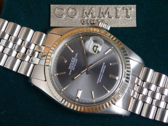 Pre-owned Rolex Datejust Ref. 1601 with gray dial and Jubilee bracelet (datejust-5).