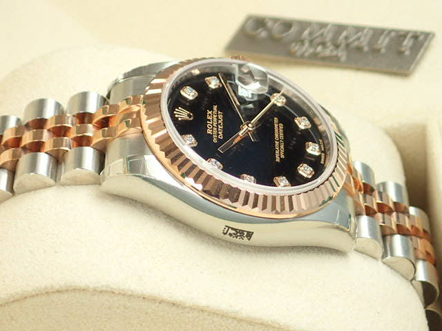 ロレックス デイトジャスト Ref.178271 ブラック文字盤 未使用 datejust-60 ジュビリーブレスレット