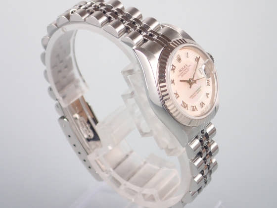 ロレックス デイトジャスト Ref.79174NRD ピンクシェルメッシュ文字盤 中古 datejust-6 ジュビリーブレスレット