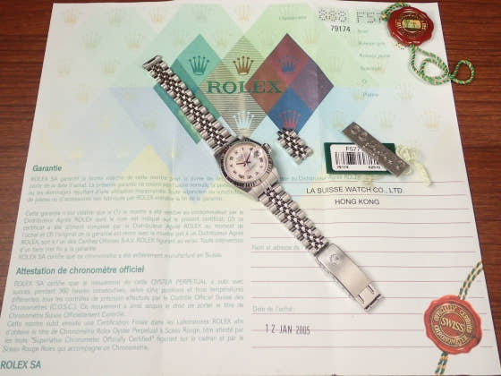 ロレックス デイトジャスト Ref.79174NRD ピンクシェルメッシュ文字盤 中古 datejust-6 ジュビリーブレスレット
