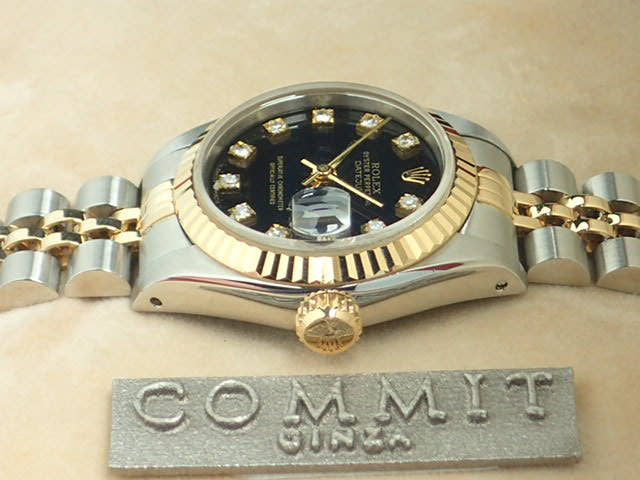 ロレックス デイトジャスト Ref.69173G ブラック文字盤 中古 datejust-89 ジュビリーブレスレット