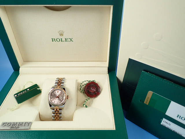ロレックス デイトジャスト Ref.179171 ピンクバーインデックス文字盤 中古 datejust-94 ジュビリーブレスレット