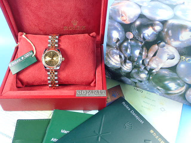ロレックス デイトジャスト Ref.179173 イエローコンセントリック文字盤 中古 datejust-99 ジュビリーブレスレット