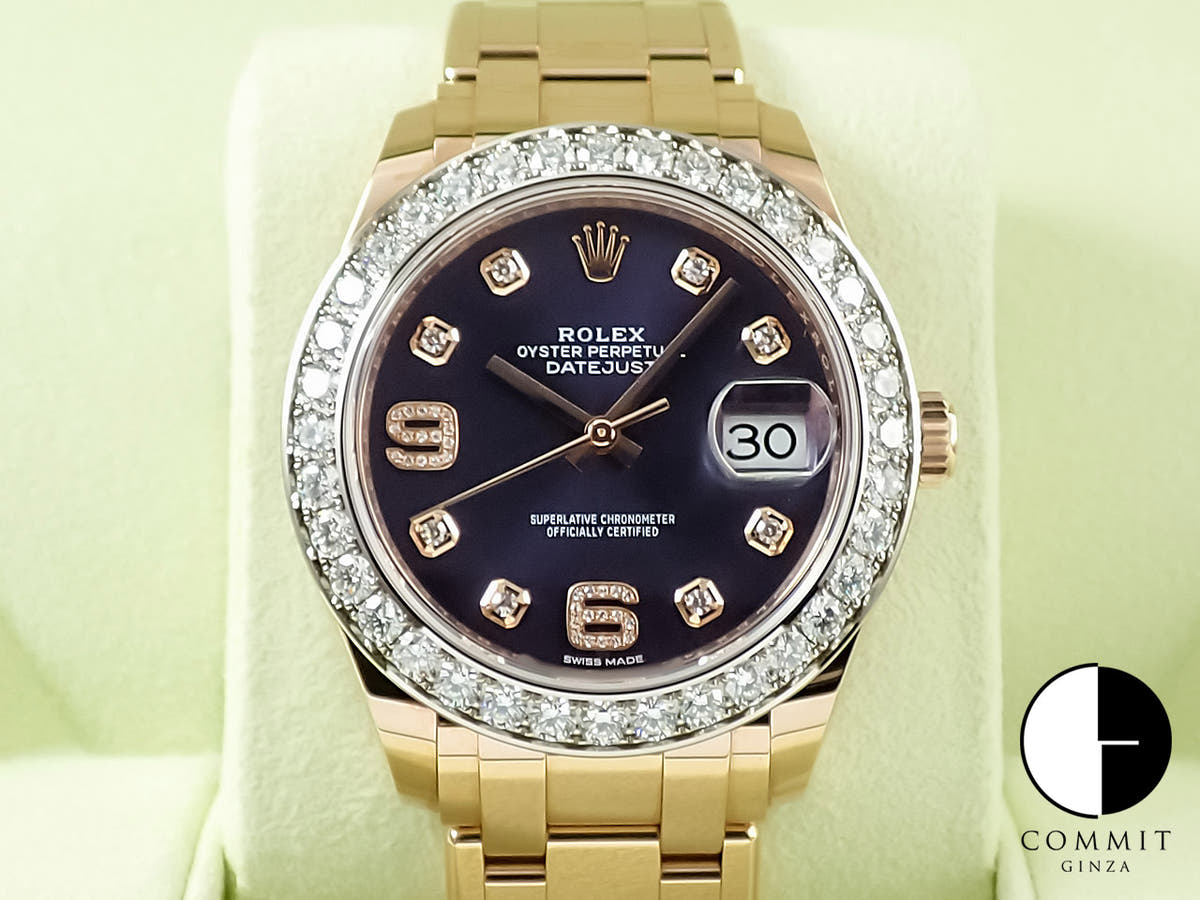 Rolex Datejust Pearlmaster Ref. 86285 Everose Gold Aubergine Dial