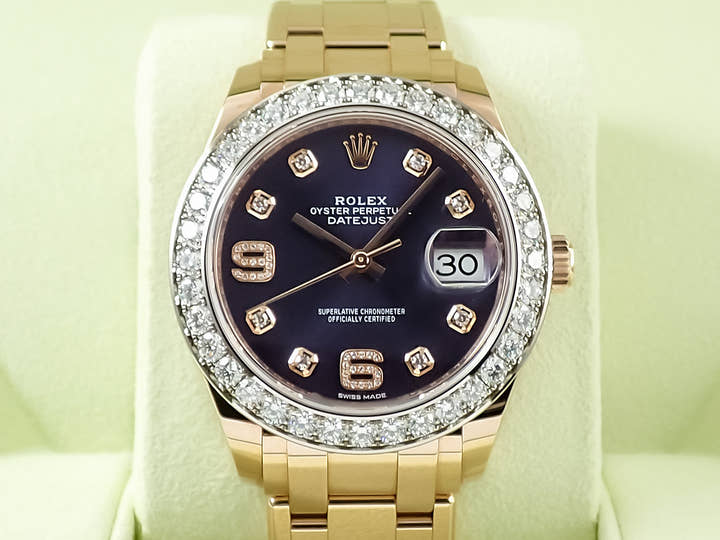 Rolex Datejust Pearlmaster Ref. 86285 Everose Gold Aubergine Dial