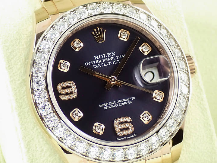 Rolex Datejust Pearlmaster Ref. 86285 Everose Gold Aubergine Dial