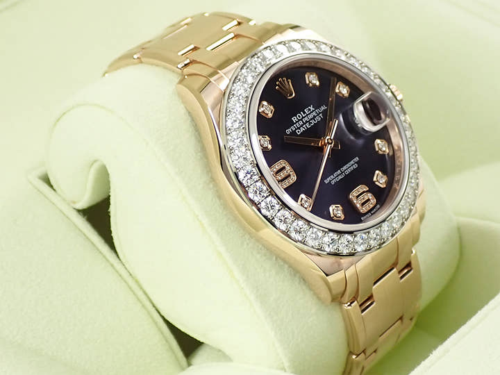 Rolex Datejust Pearlmaster Ref. 86285 Everose Gold Aubergine Dial