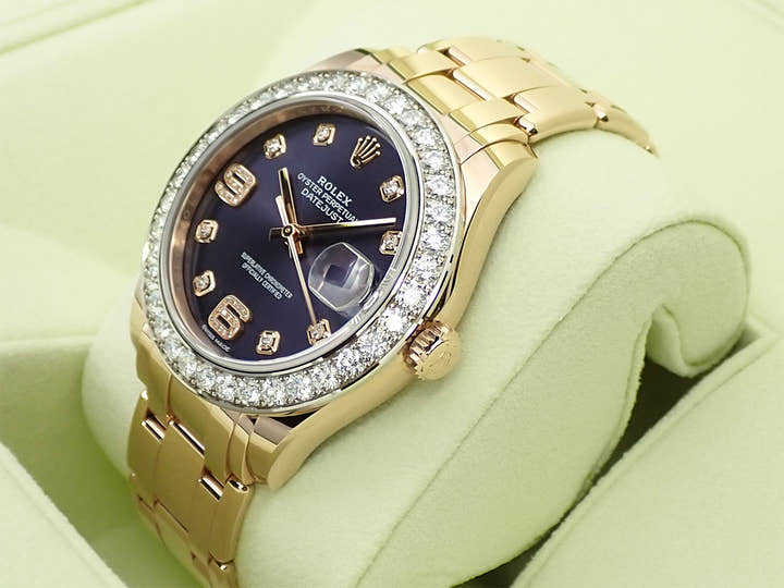 Rolex Datejust Pearlmaster Ref. 86285 Everose Gold Aubergine Dial