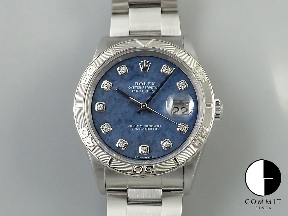 ロレックス デイトジャスト Ref.16264 ステンレススチール/ホワイトゴールド ソーダライトx10Pダイヤ文字盤