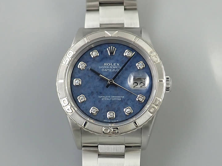 ロレックス デイトジャスト Ref.16264 ステンレススチール/ホワイトゴールド ソーダライトx10Pダイヤ文字盤