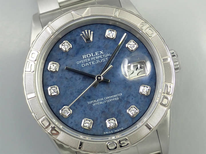 ロレックス デイトジャスト Ref.16264 ステンレススチール/ホワイトゴールド ソーダライトx10Pダイヤ文字盤