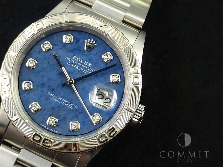 ロレックス デイトジャスト Ref.16264 ステンレススチール/ホワイトゴールド ソーダライトx10Pダイヤ文字盤