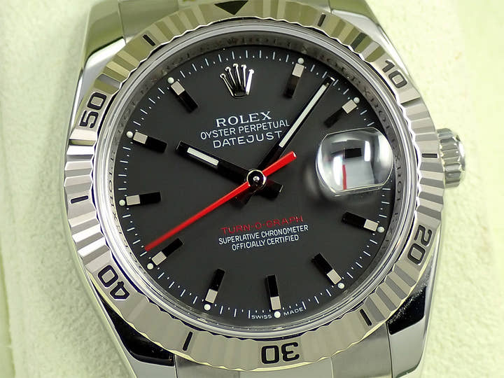 ロレックス デイトジャスト ターノグラフ Ref.116264 ステンレススチール/ホワイトゴールド ブラック文字盤 オイスターブレスレット