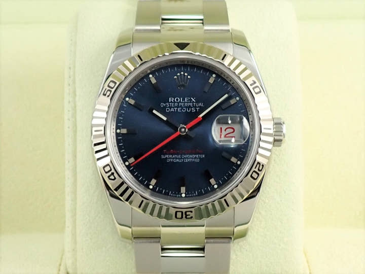 ロレックス デイトジャスト ターノグラフ Ref.116264 ステンレススチール/ホワイトゴールド ブルー文字盤 オイスターブレスレット