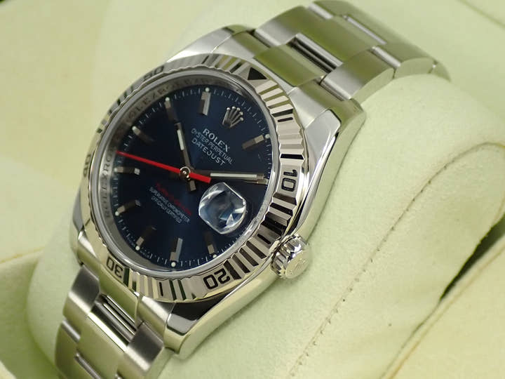 ロレックス デイトジャスト ターノグラフ Ref.116264 ステンレススチール/ホワイトゴールド ブルー文字盤 オイスターブレスレット