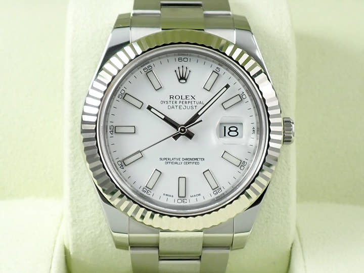 ロレックス デイトジャストII Ref.116334 ステンレススチール/ホワイトゴールド ホワイト文字盤