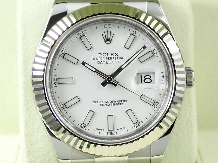 ロレックス デイトジャストII Ref.116334 ステンレススチール/ホワイトゴールド ホワイト文字盤