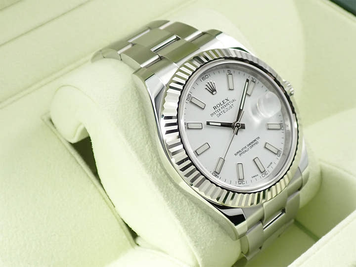 ロレックス デイトジャストII Ref.116334 ステンレススチール/ホワイトゴールド ホワイト文字盤