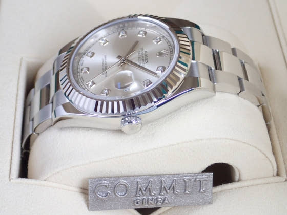 ロレックス デイトジャスト Ref.116334G シルバー文字盤 中古 datejust2