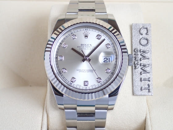 ロレックス デイトジャスト Ref.116334G シルバー文字盤 中古 datejust2
