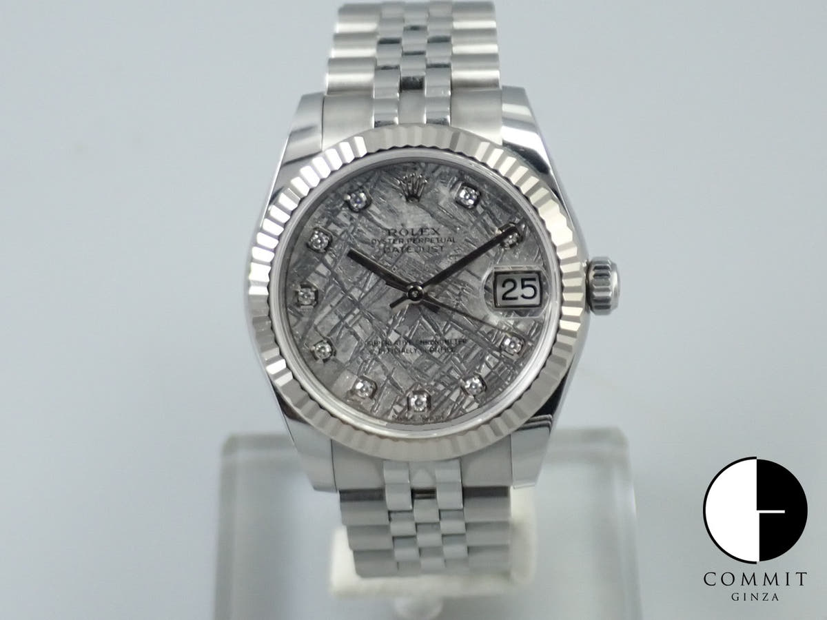 ロレックス デイトジャスト31 Ref.178274 ステンレススチール/ホワイトゴールド メテオライト文字盤 ジュビリーブレスレット