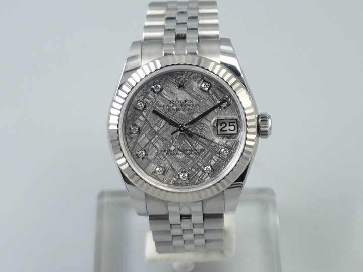 ロレックス デイトジャスト31 Ref.178274 ステンレススチール/ホワイトゴールド メテオライト文字盤 ジュビリーブレスレット