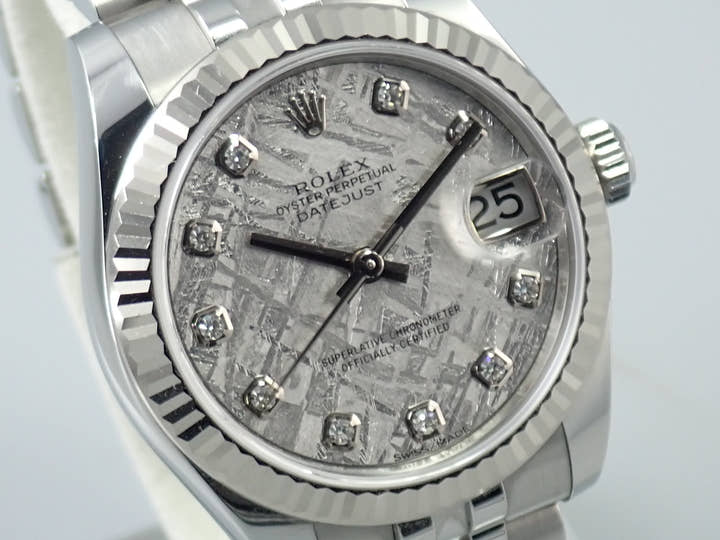 ロレックス デイトジャスト31 Ref.178274 ステンレススチール/ホワイトゴールド メテオライト文字盤 ジュビリーブレスレット