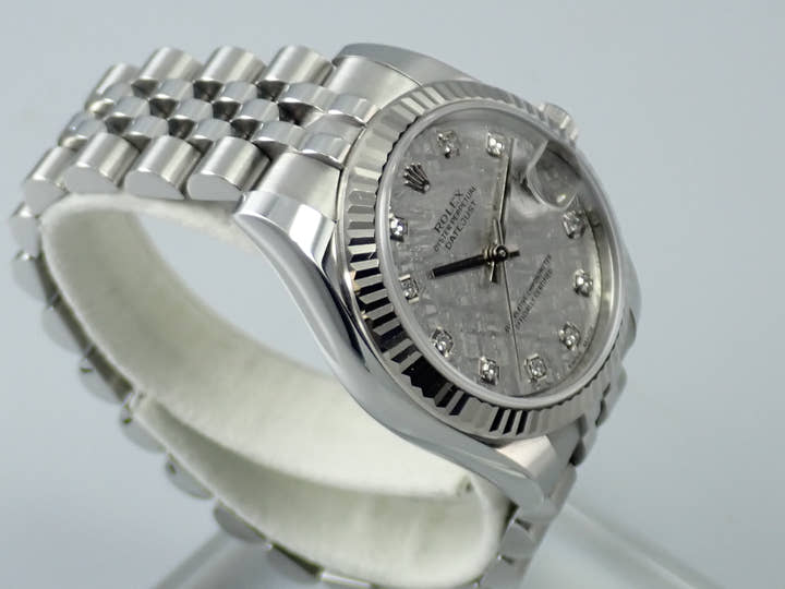 ロレックス デイトジャスト31 Ref.178274 ステンレススチール/ホワイトゴールド メテオライト文字盤 ジュビリーブレスレット