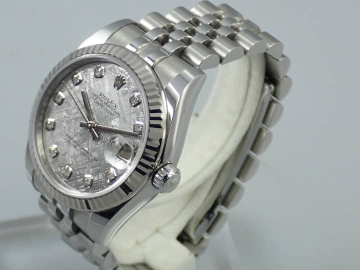 ロレックス デイトジャスト31 Ref.178274 ステンレススチール/ホワイトゴールド メテオライト文字盤 ジュビリーブレスレット