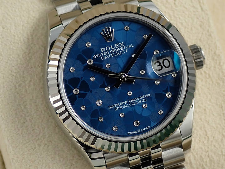 ロレックス デイトジャスト31 Ref.278274 ステンレススチール/ホワイトゴールド フローラルモチーフ文字盤 ジュビリーブレスレット